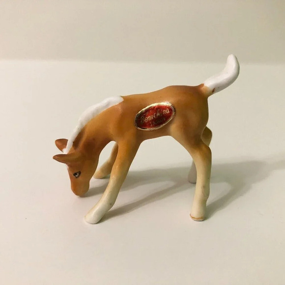 Vintage Miniature Horse  Bone China Figurine Japan 1.75 Inch Tall Figure - Picture 12 of 13